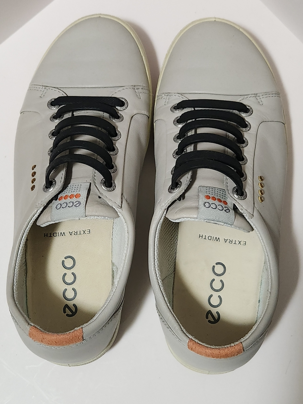ECCO Hydromax Leather Golf Shoes Gray Women Extra Width Size 36